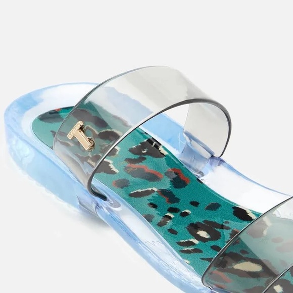 🆕Ted Baker🆕 Jelley Leopard Print Clear Slide Sandal - size 9 - Picture 6 of 13